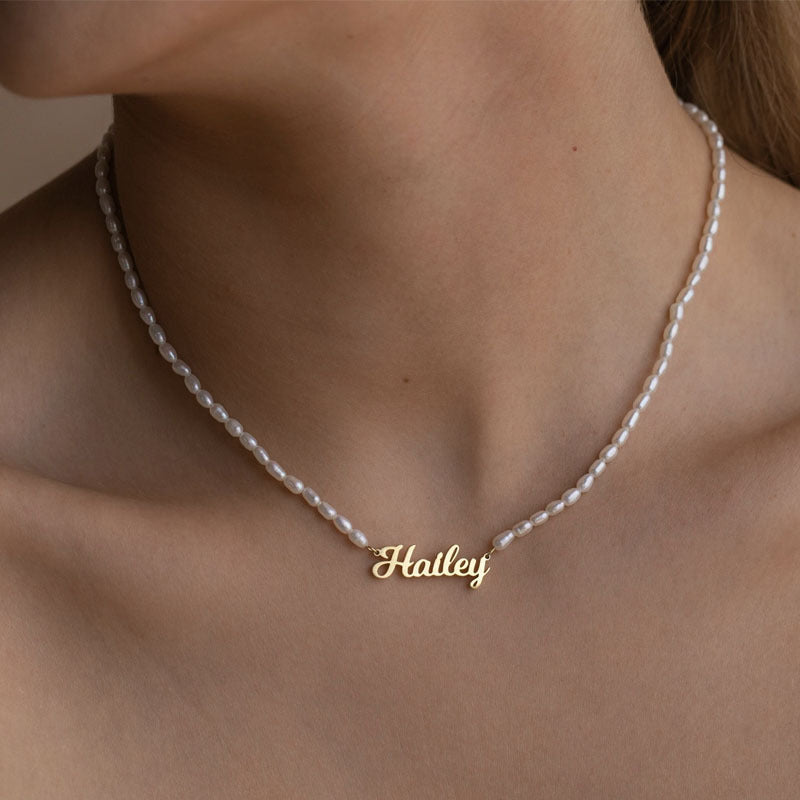 Customized Pearl Name Necklace - Regal Collective