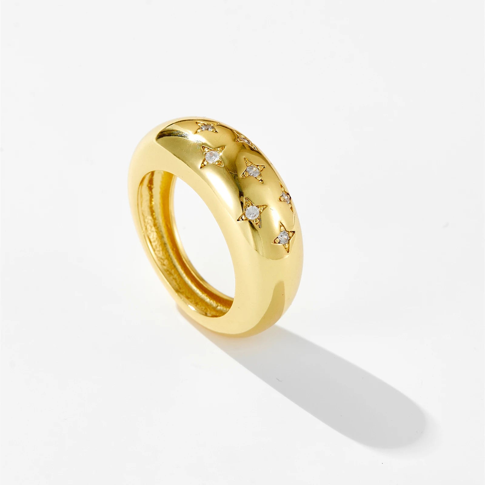 Diamond Star Dome Ring - Regal Collective