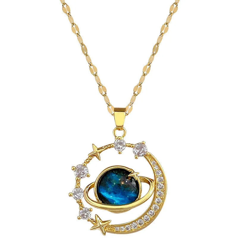 Zircon Moon Necklace - Regal Collective
