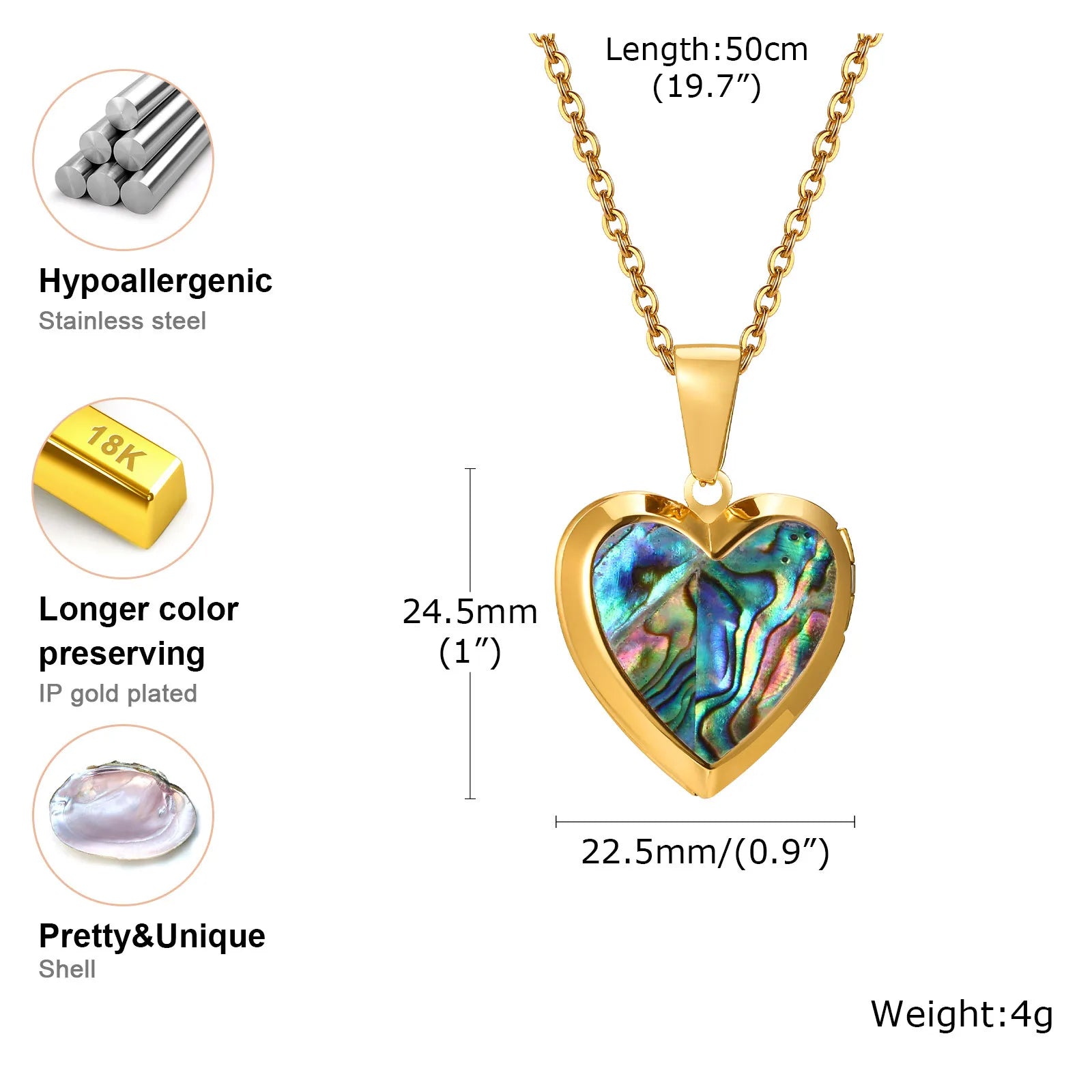 Open Heart Locket Necklace - Regal Collective