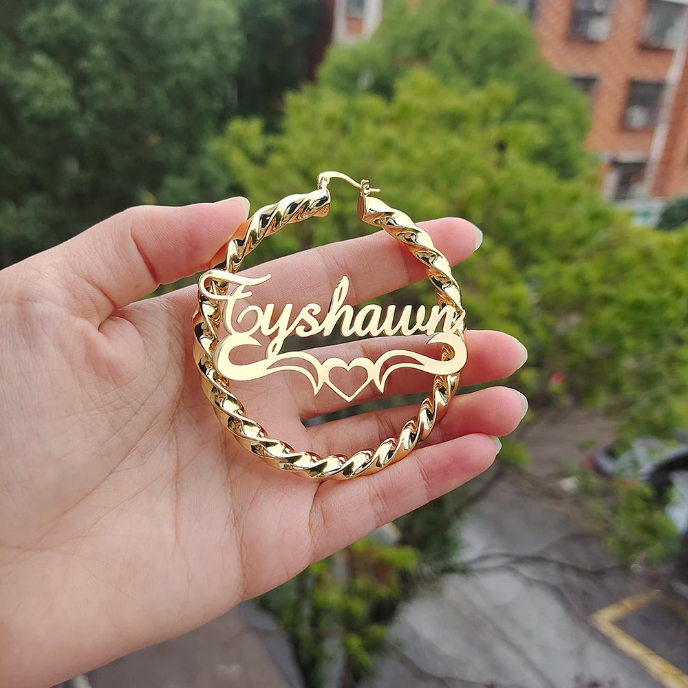 Personalized Name Hoop Earrings - Regal Collective