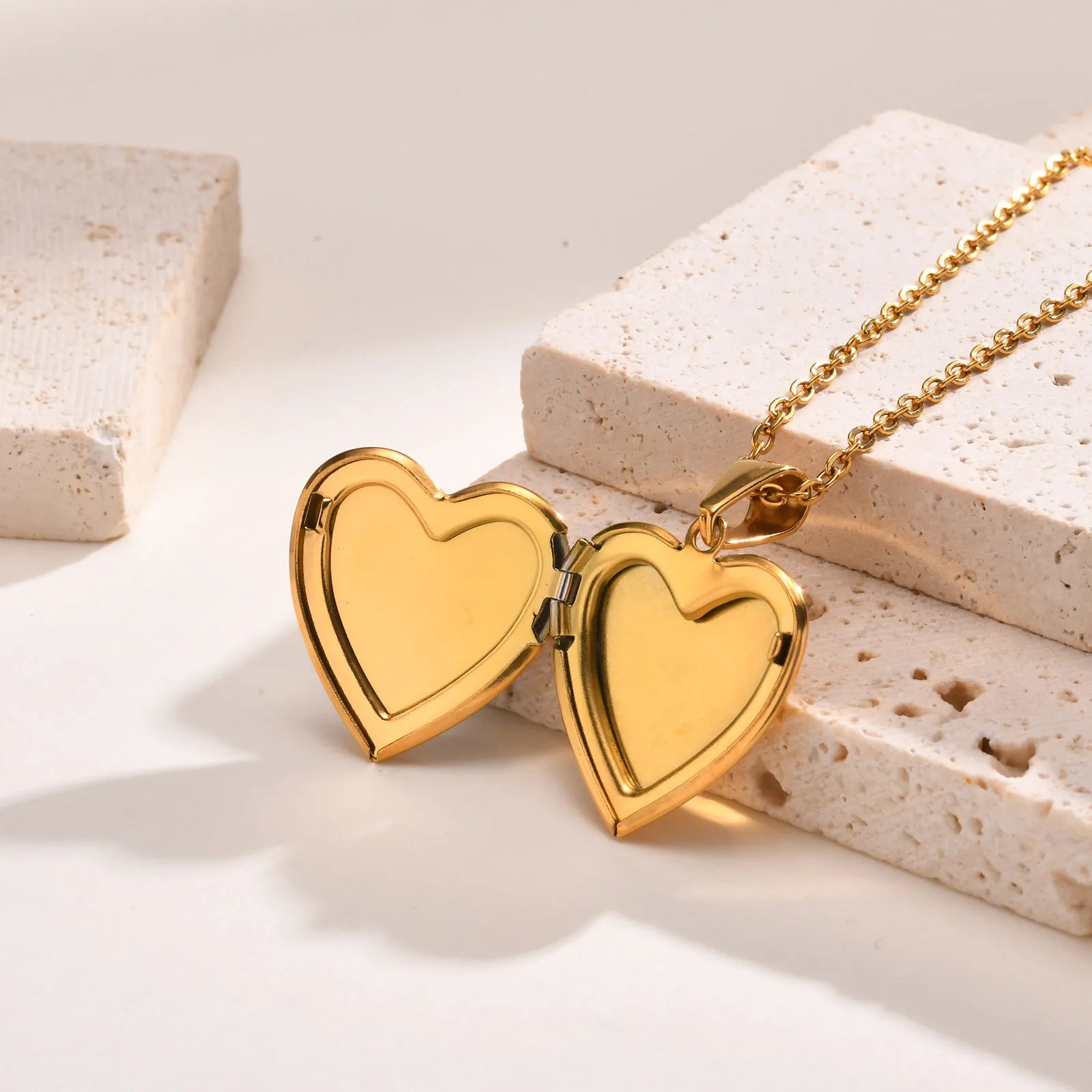 Open Heart Locket Necklace - Regal Collective