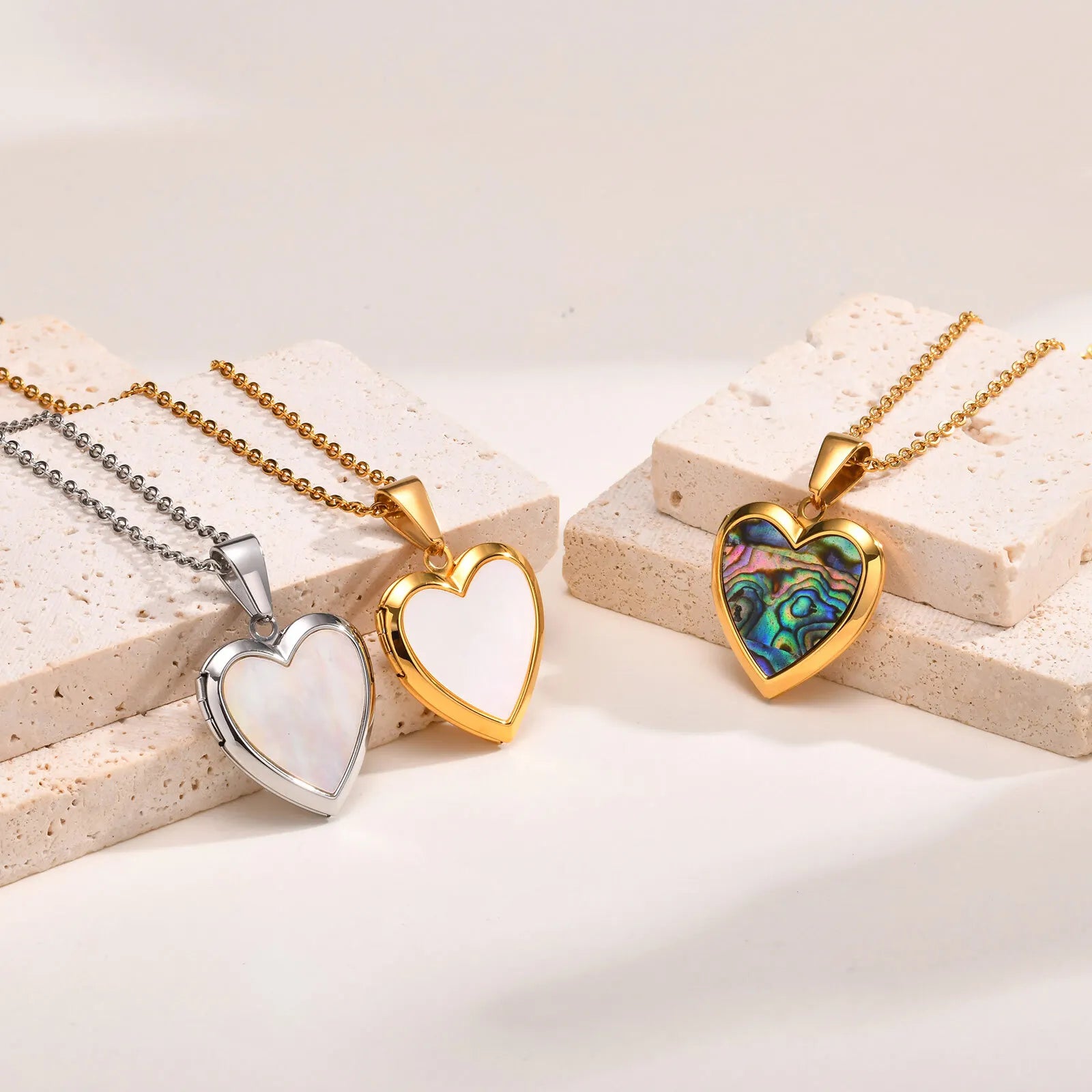 Open Heart Locket Necklace - Regal Collective