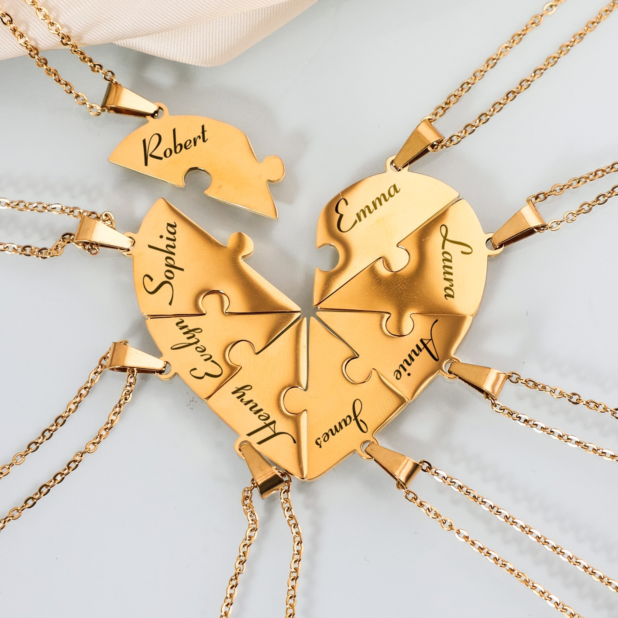 Personalized Heart Puzzle Necklace - Regal Collective