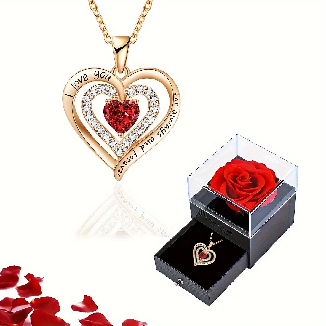 Red Zircon Love Pendant Box - Regal Collective