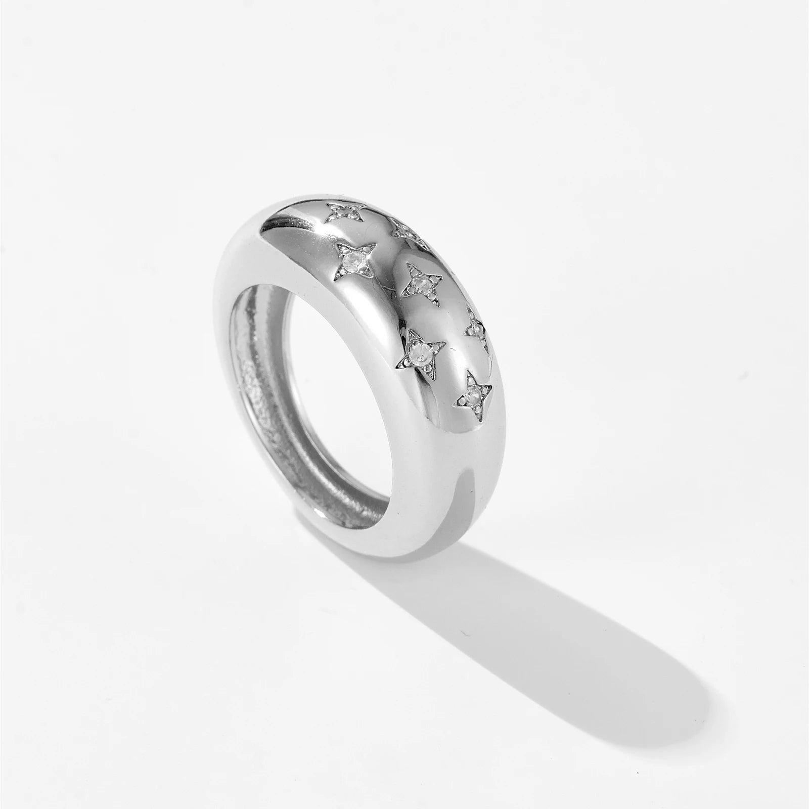 Diamond Star Dome Ring - Regal Collective