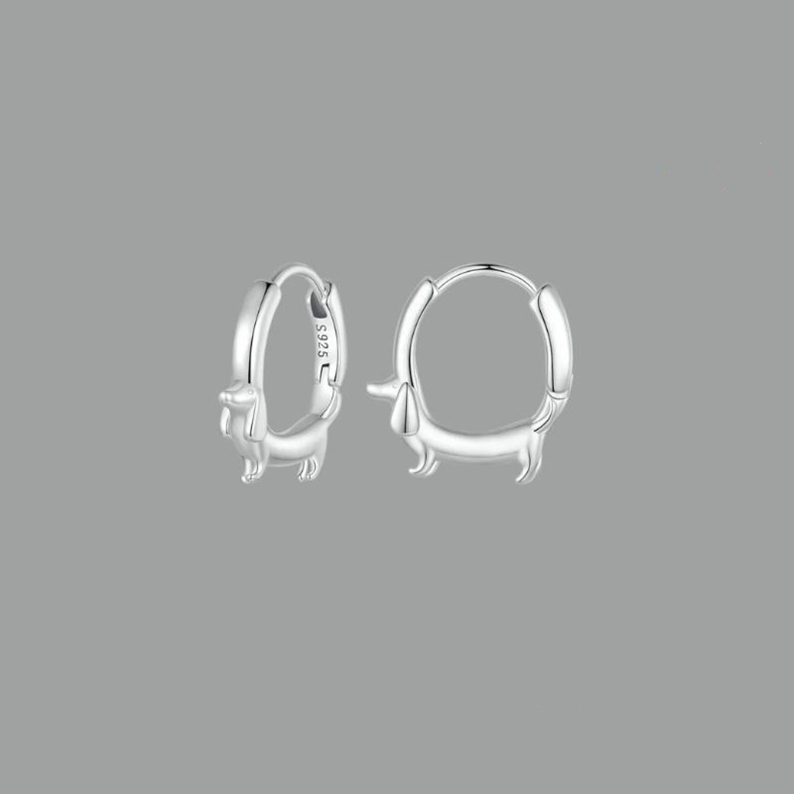 Dachshund Wiener Dog Hoop Earrings