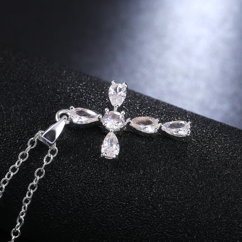 Cubic Delicate Cross Necklace - Regal Collective