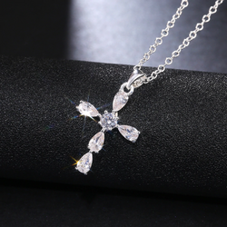 Cubic Delicate Cross Necklace - Regal Collective