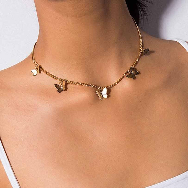 Flying Butterfly Choker Necklace - Regal Collective