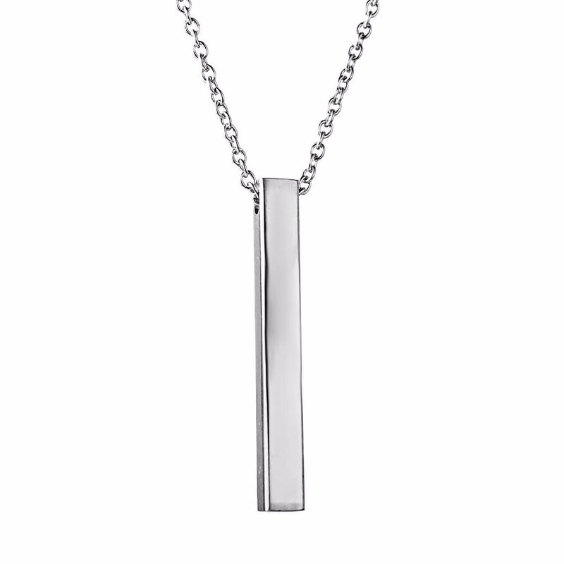 Engraved Personalized Square Bar Custom Name Necklace - Regal Collective