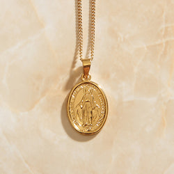 Virgin Mary Medallion Necklace - Regal Collective