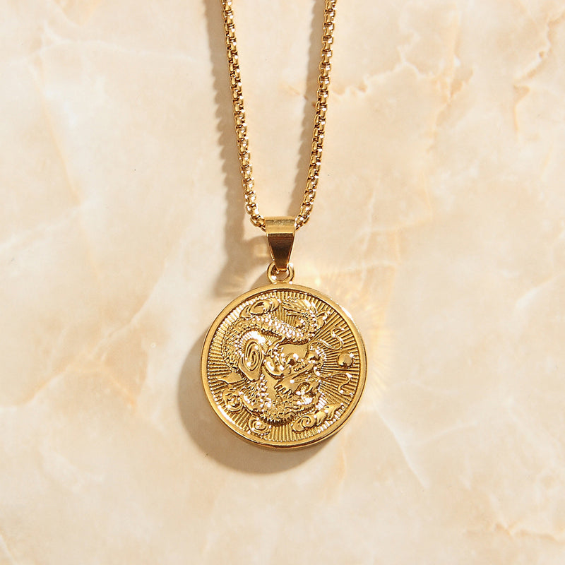 Dragon Coin Necklace - Regal Collective