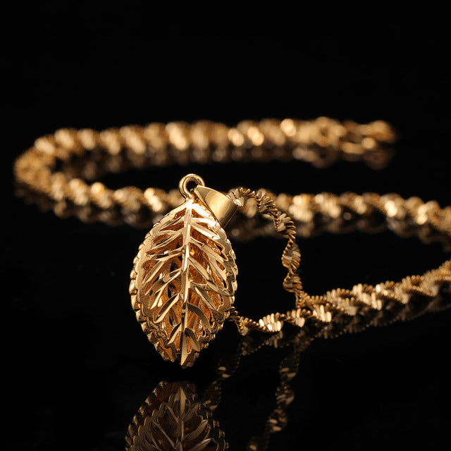 24K Yellow Gold Filled Hollow Leaf - Regal Collective