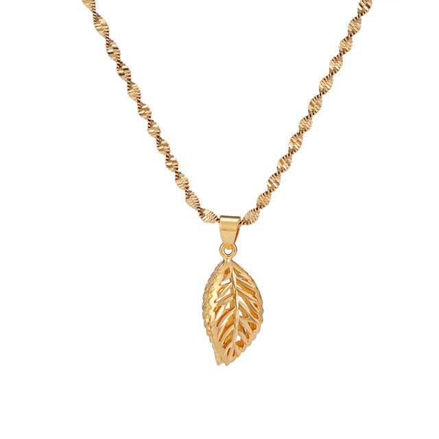 24K Yellow Gold Filled Hollow Leaf - Regal Collective