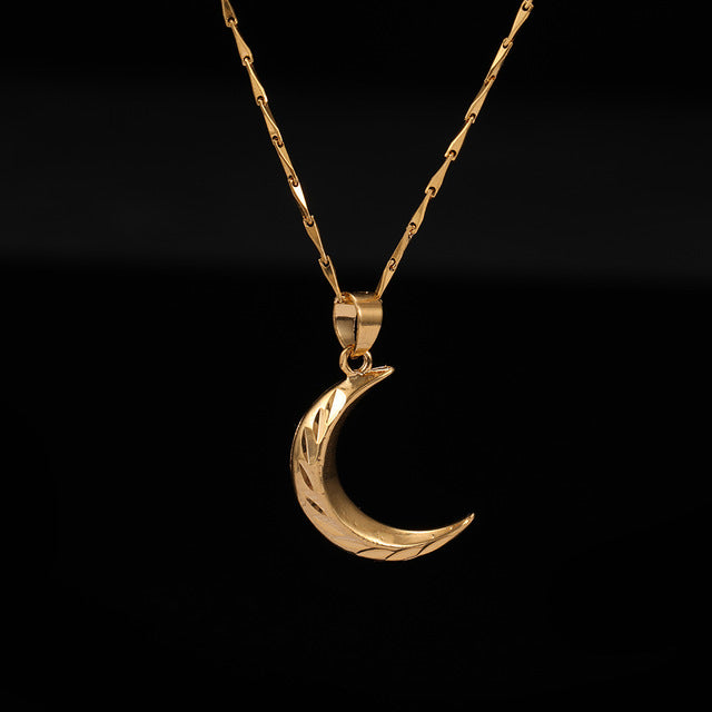 24K Yellow Gold Filled Moon Necklace - Regal Collective