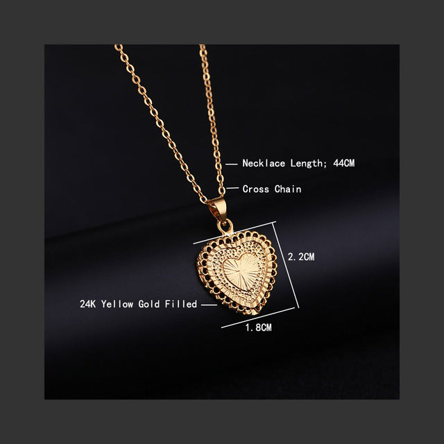 24K Yellow Gold Filled Delicate Heart - Regal Collective