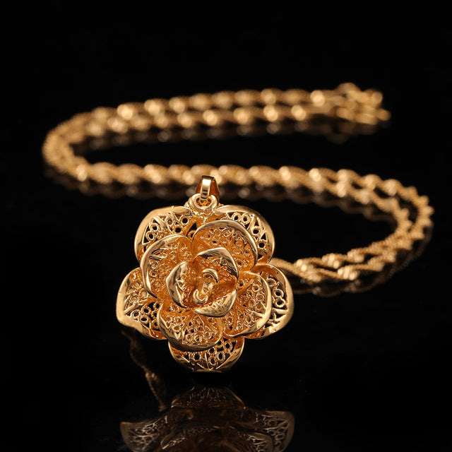 24K Yellow Gold Filled Hollow Flower - Regal Collective