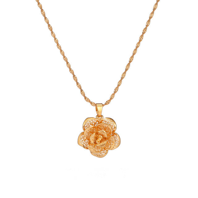 24K Yellow Gold Filled Hollow Flower - Regal Collective