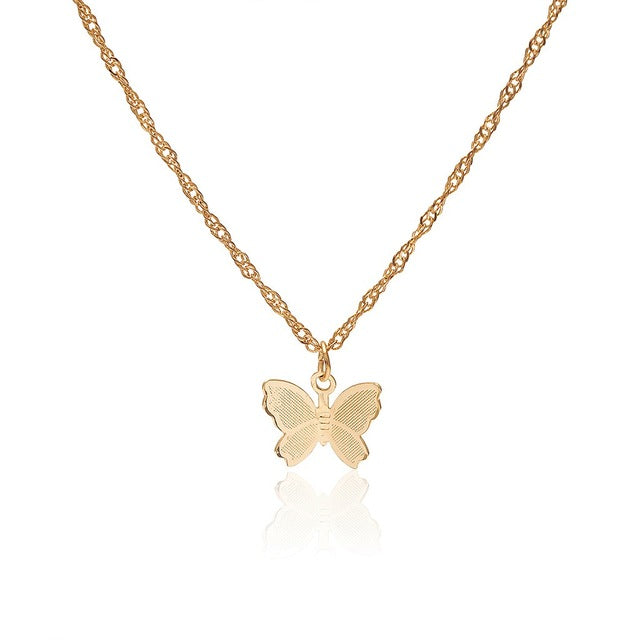 Vintage Metallic Butterfly Necklace - Regal Collective
