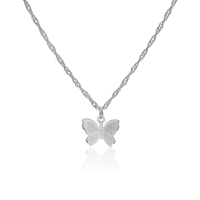 Vintage Metallic Butterfly Necklace - Regal Collective