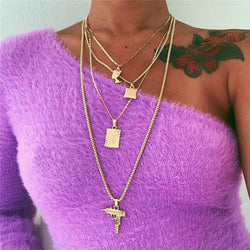 Punk Dollar Coin Gun Pendant Necklace - Regal Collective