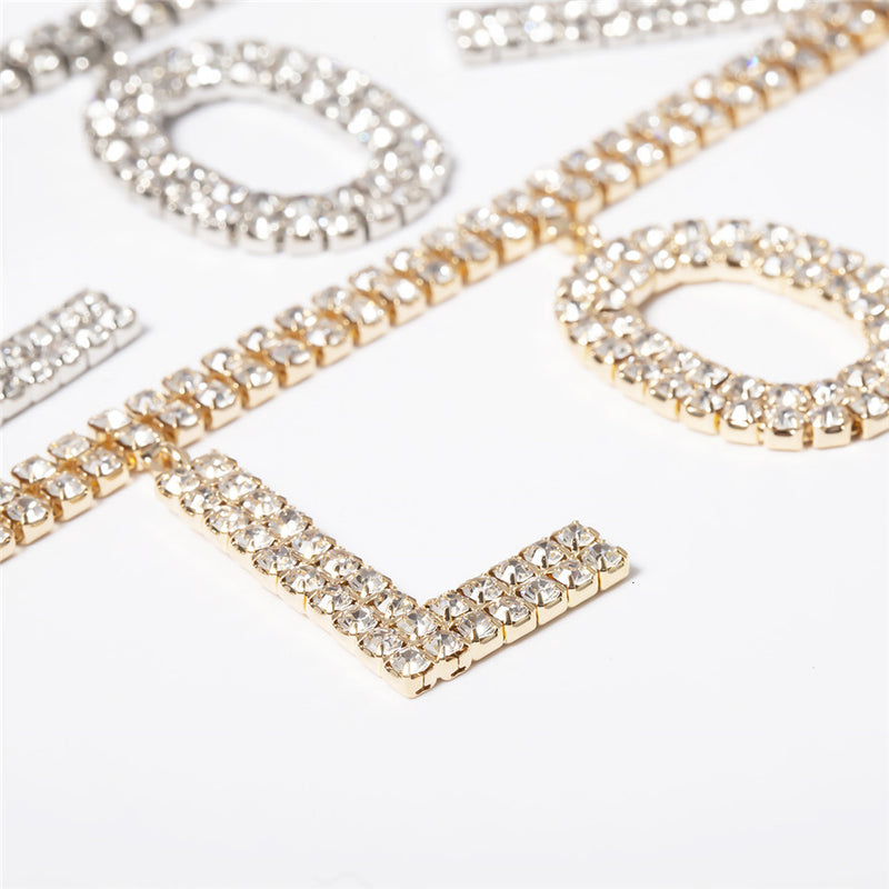 Crystal Love Letter Choker Necklace - Regal Collective