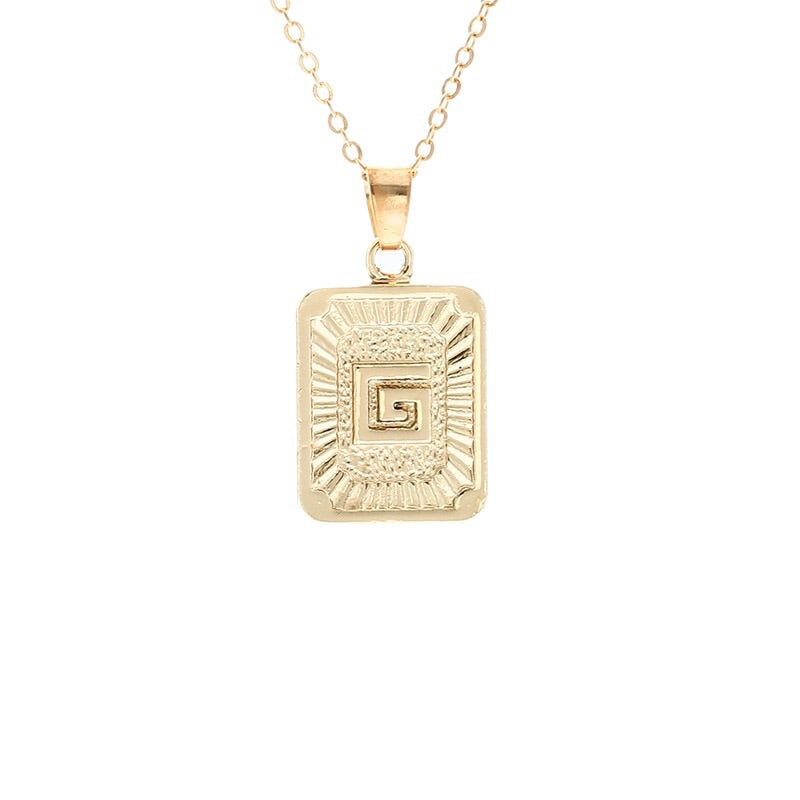 Gold Block Necklace - Regal Collective