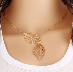 Golden Leaves Chain Necklace - Regal Collective