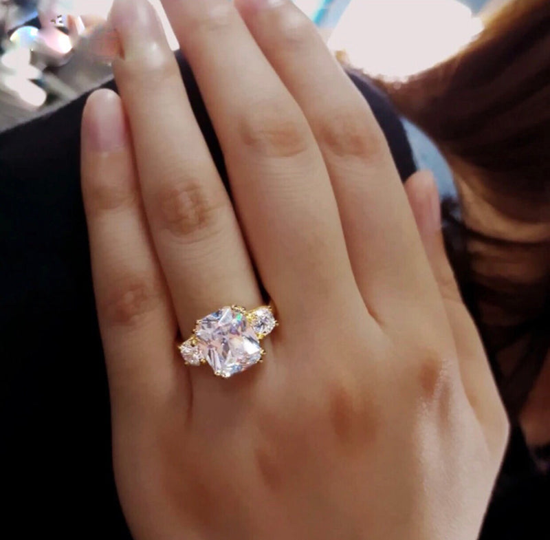 Prince Harry and Meghan Wedding Classic Style Square Rhinestone Ring - Regal Collective