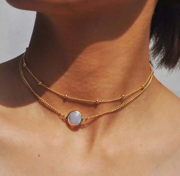 Crystal Layer Choker Opal Stone - Regal Collective
