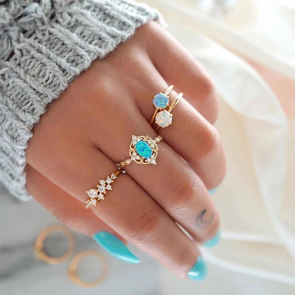 Heart of the Oceans Ring Set - Regal Collective